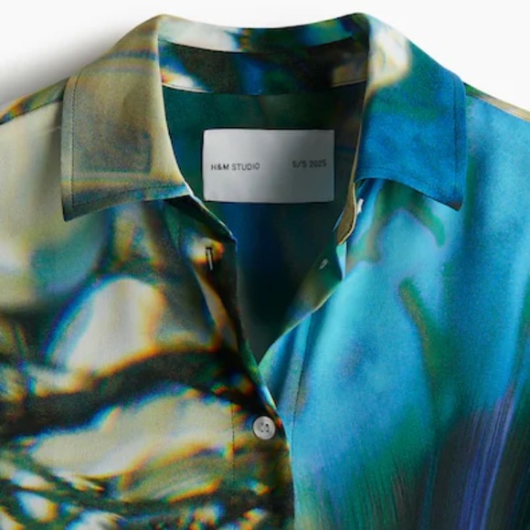H&M Studio Abstract-Patterned Chiffon Shirt - Picture 6 of 6